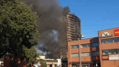 milano cladire incendiu urias