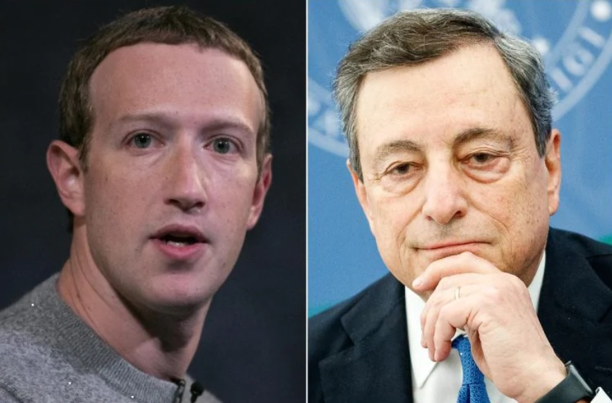 Mario Draghi s-a întâlnit cu Mark Zuckerberg
