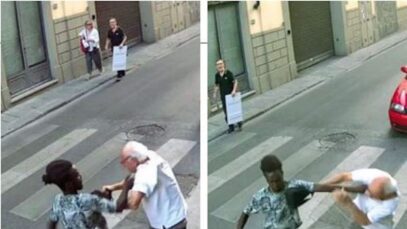Bătrân jefuit în centru la Florența, nimeni nu îl ajută