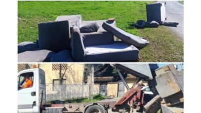 Și-a aruncat canapelele pe câmp